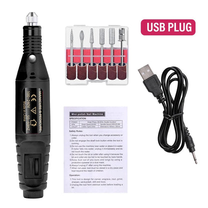 Lulaa Electric Nail Drill 35000RPM Professional Manicure Pedicure Kit