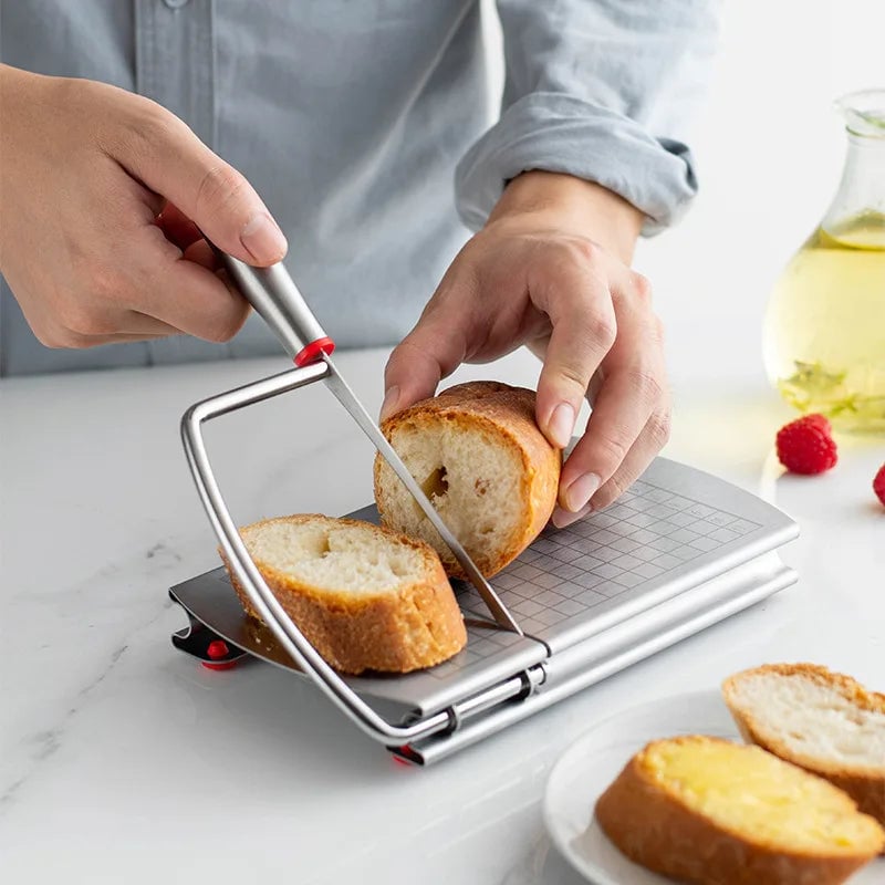 Stainless Steel Multi-Function Food Slicer with Scale - Cheese Ham
