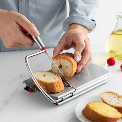 Stainless Steel Multi-Function Food Slicer with Scale - Cheese Ham