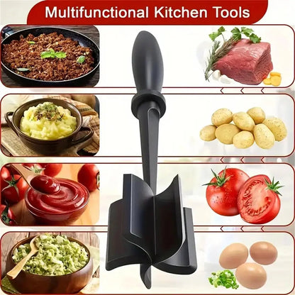 Heat Resistant Meat Chopper Shredder - Hamburger Ground Beef Smasher