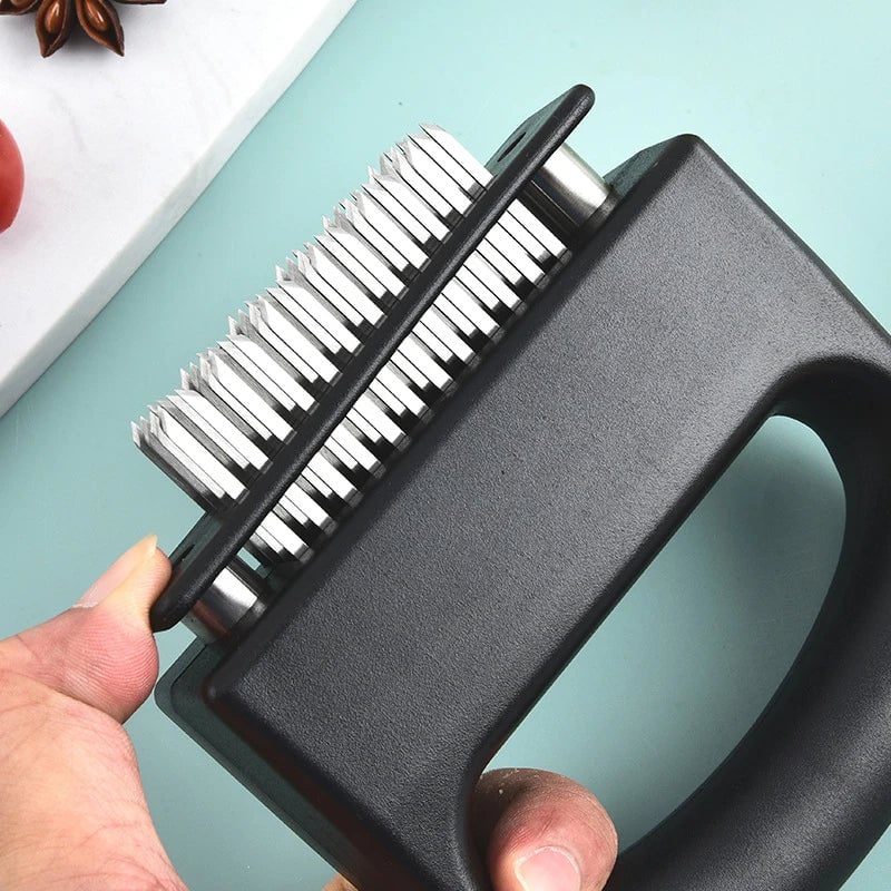 48-Pin Stainless Steel Meat Tenderizer - Professional BBQ Tool