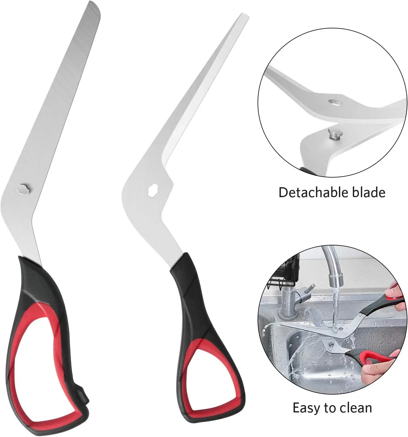 Detachable Stainless Steel Pizza Scissors Sharp Blade Cutter Tool