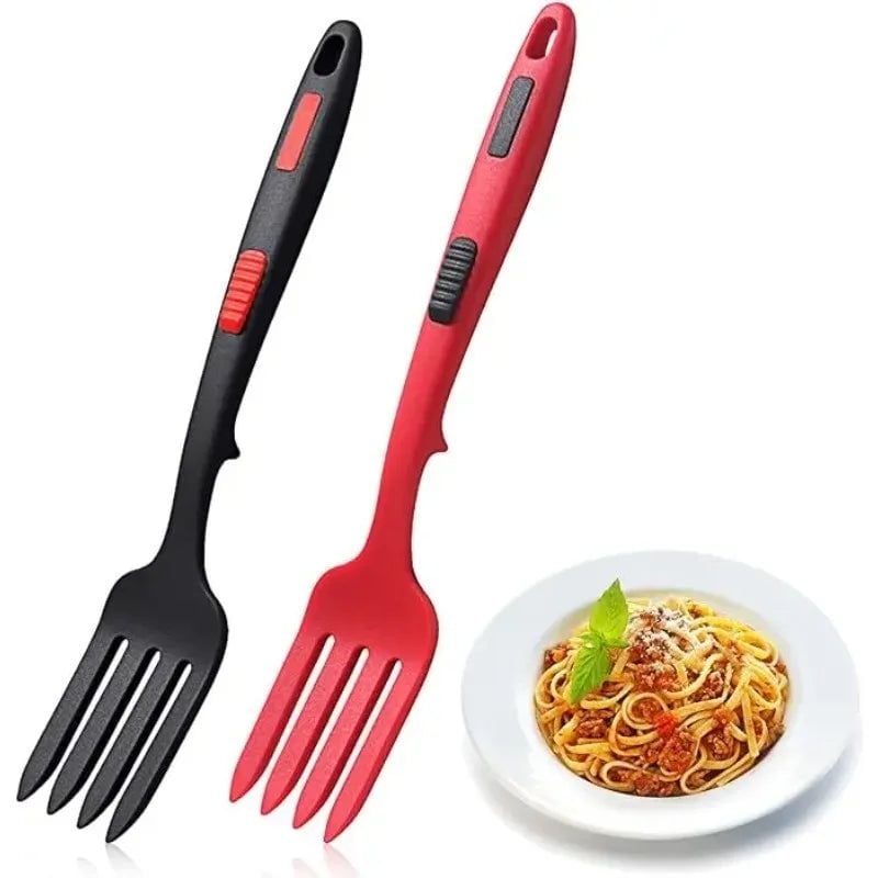 Heat-Resistant Silicone Flexible Fork - Multifunctional Noodle Tool