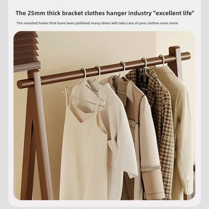 Heavy Duty Floor Standing Clothes Rack - Bedroom Wardrobe Storage