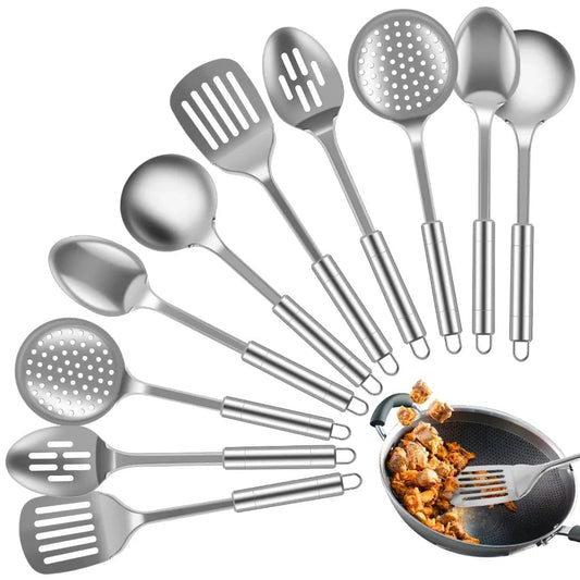 Stainless Steel Wok Spatula Set Long Handle Kitchen Utensils
