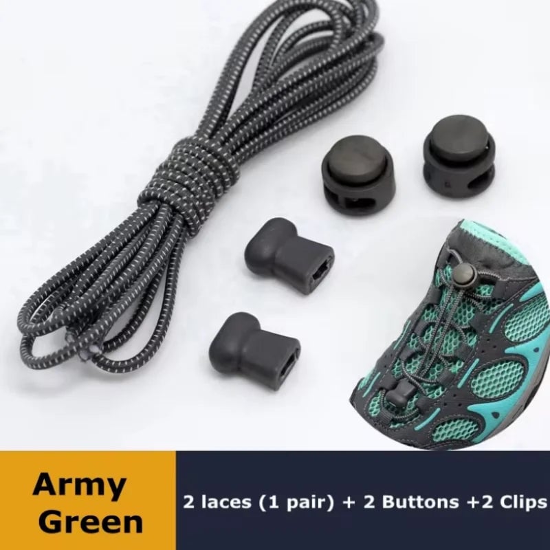 Elastic No Tie Shoelaces with Lock - Stretching Sneaker Hiking