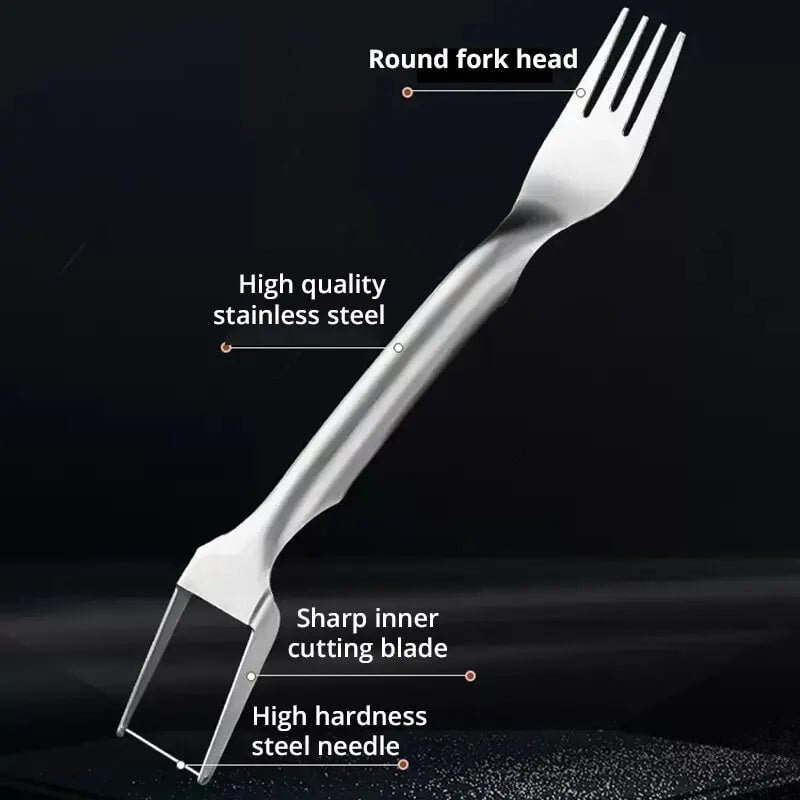 2-in-1 Stainless Steel Watermelon Slicer Cutter Fork Tool