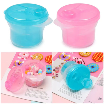 3-Dose Baby Formula Dispenser Container - Portable Milk Powder Storage