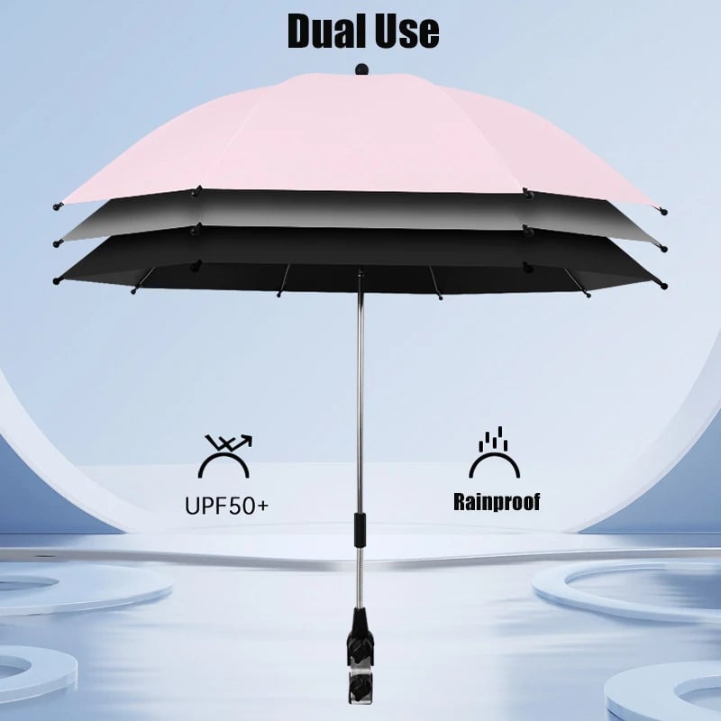 85cm 2-in-1 Clip-On Universal Baby Parasol Stroller Umbrella