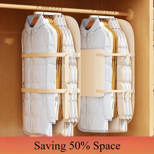 Vacuum Compression Hanging Storage Bag 50% Space Saving Down Jackets