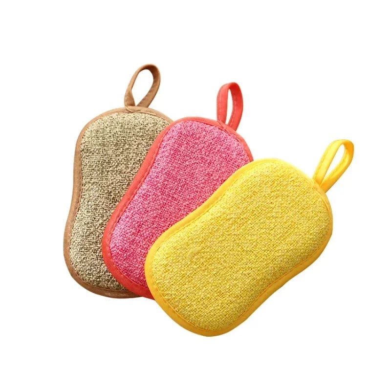 3PCS Magic Cleaning Sponges Multi-Purpose Kitchen Bathroom Scrubber