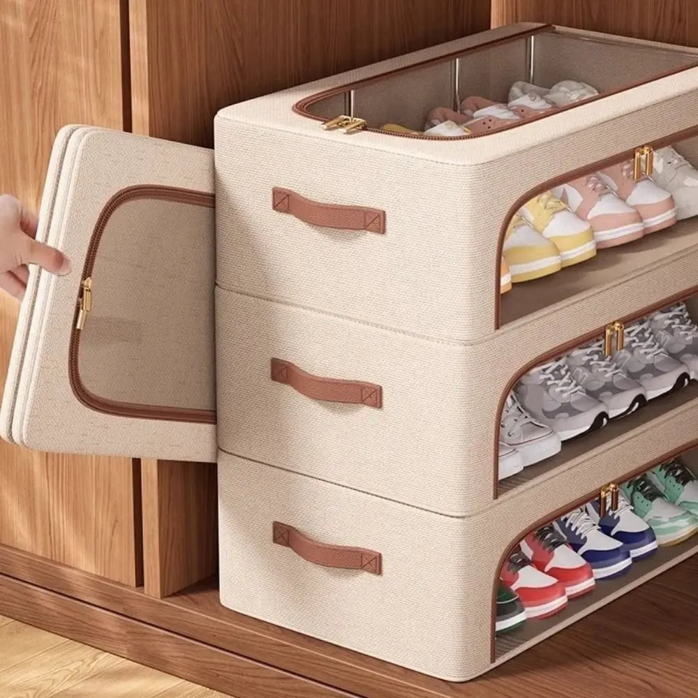 Clear Window Under Bed Storage Box Moisture Proof Shoe Organizer