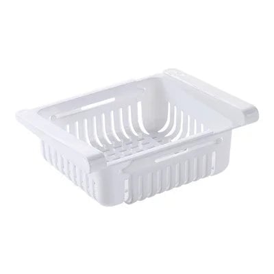 Adjustable Pull-Out Kitchen Fridge Storage Rack Drawer Organizer