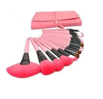 24-Piece Professional Makeup Brush Set - Foundation Eyebrow Powder