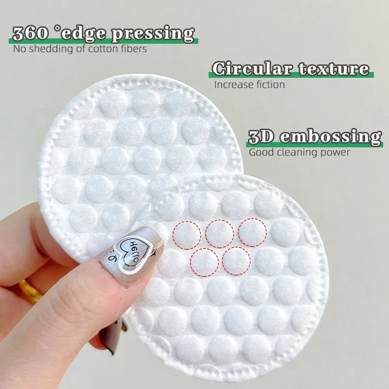 Cotton Makeup Remover Pads 100-200pcs Double Sided Round Facial