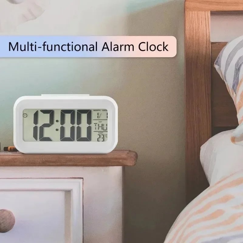 LED Digital Alarm Clock with Calendar Display Multi-Function Desktop