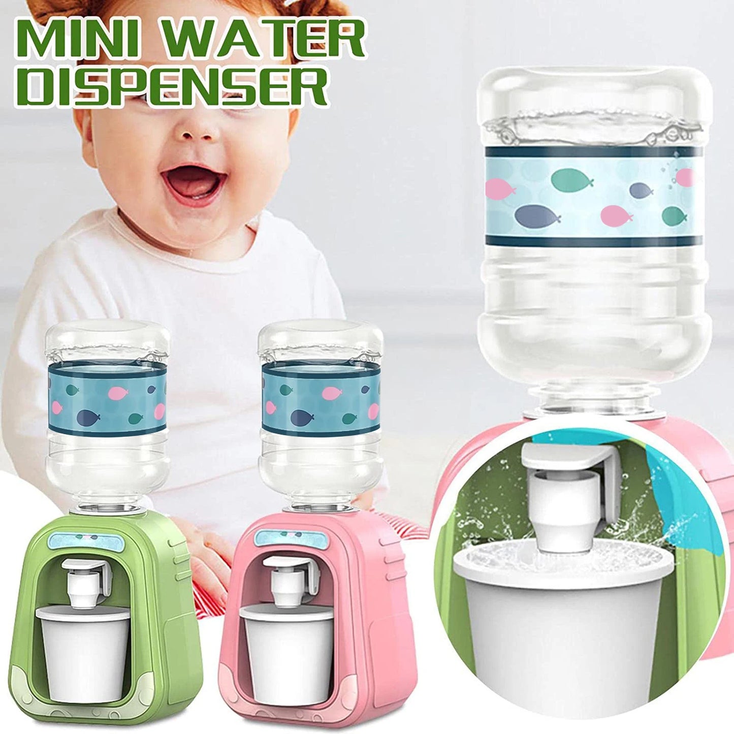 Mini Water Dispenser Toy - Kids Kitchen Pretend Play Set Gift