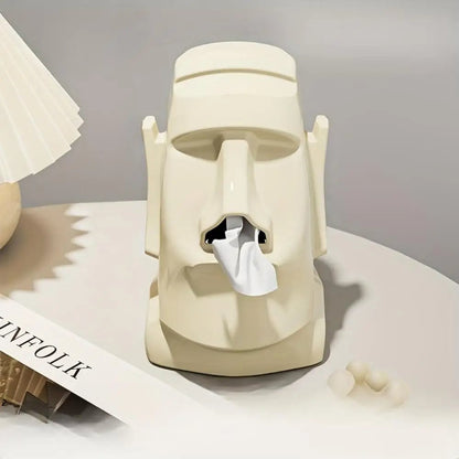 Stone Figure Decorative Tissue Box - Modern Table Paper Dispenser