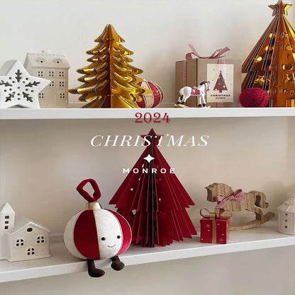 Small Wooden Horse Desktop Holiday Decoration - Festive Ornament