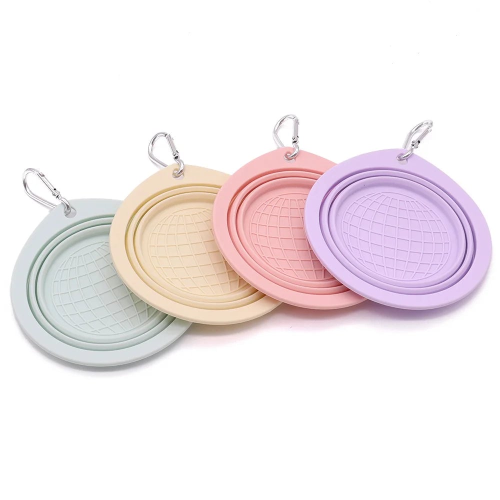 Foldable Dog Bowl Portable Collapsible Pet Travel Water Food Dish