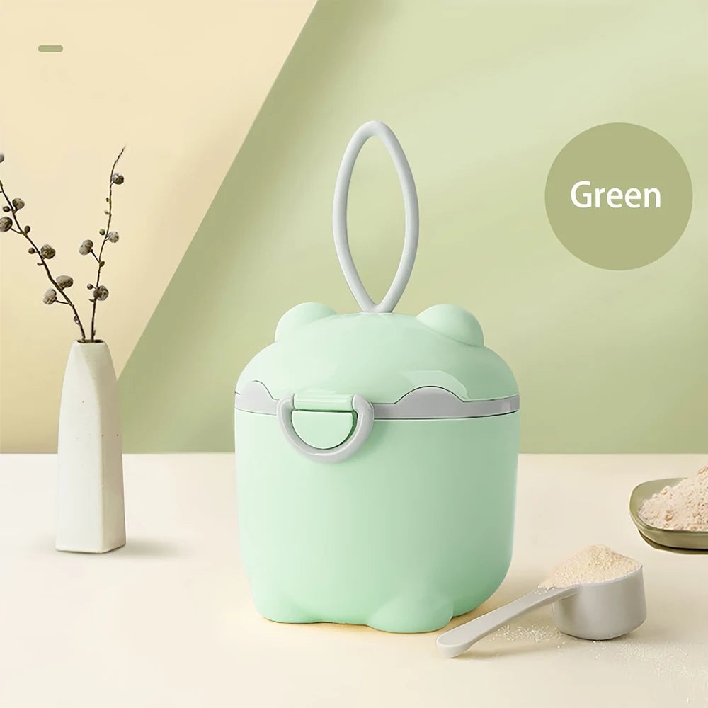 Portable Baby Milk Powder Container with Spoon - Travel Storage Box