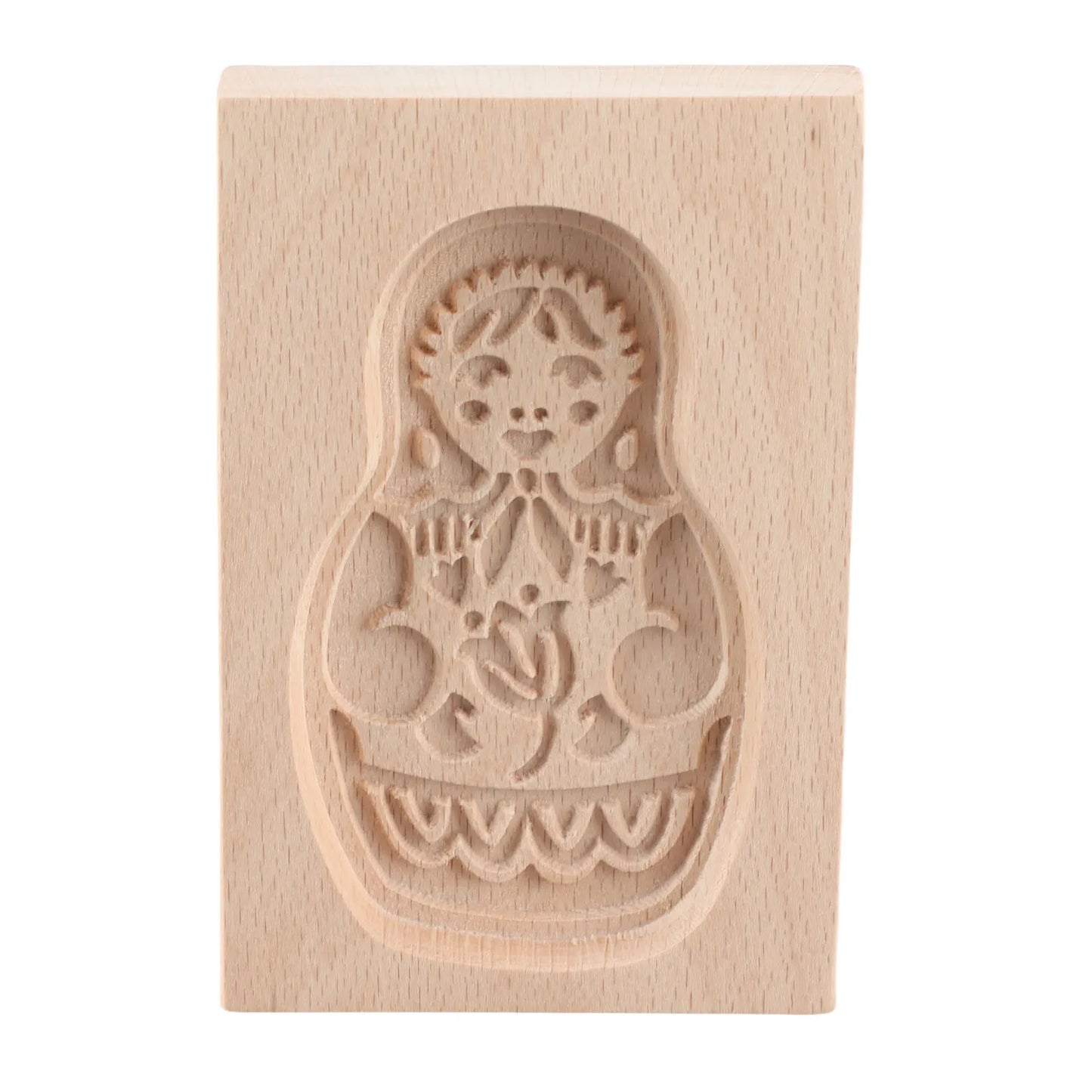 Wooden Cookie Cutter Baking Mold Press Stamps Gingerbread DIY Tool
