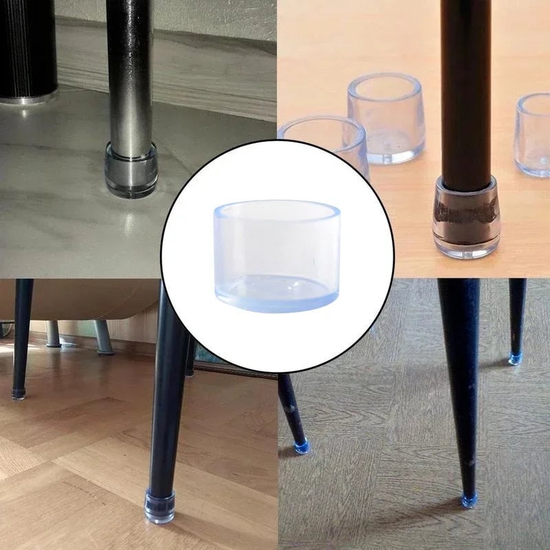 4Pcs Rubber Chair Table Leg Caps Anti-Scratch Floor Protectors