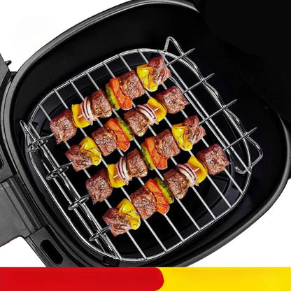 Stainless Steel Outdoor Grill Set Air Fryer Steamer with Skewers