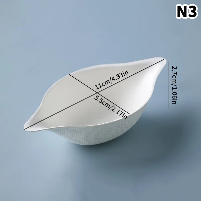 50 Pcs Water Drop Disposable Paper Dessert Plates High-Quality Trays