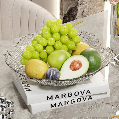 Large Capacity Petal Design Fruit Tray - Light Luxury Snack Serving