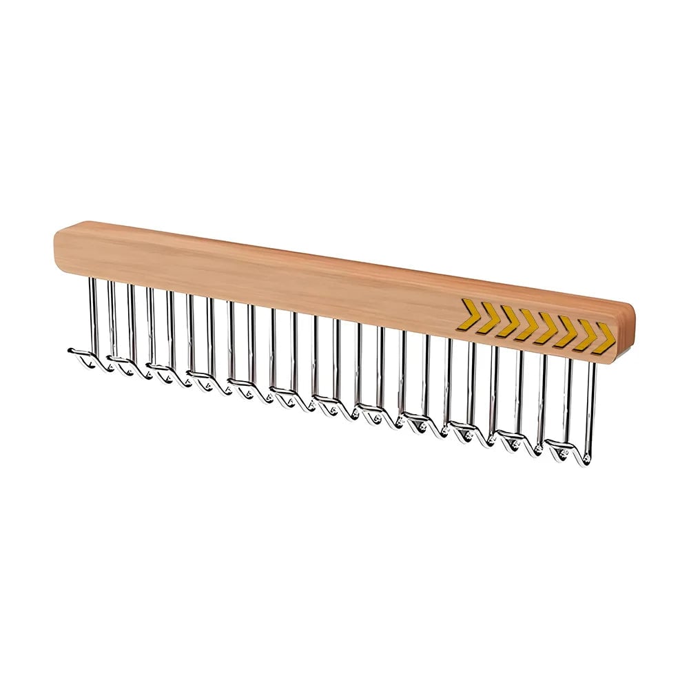 8/12 Hook Retractable Wood Clothes Hanger Wall-Mounted Organizer