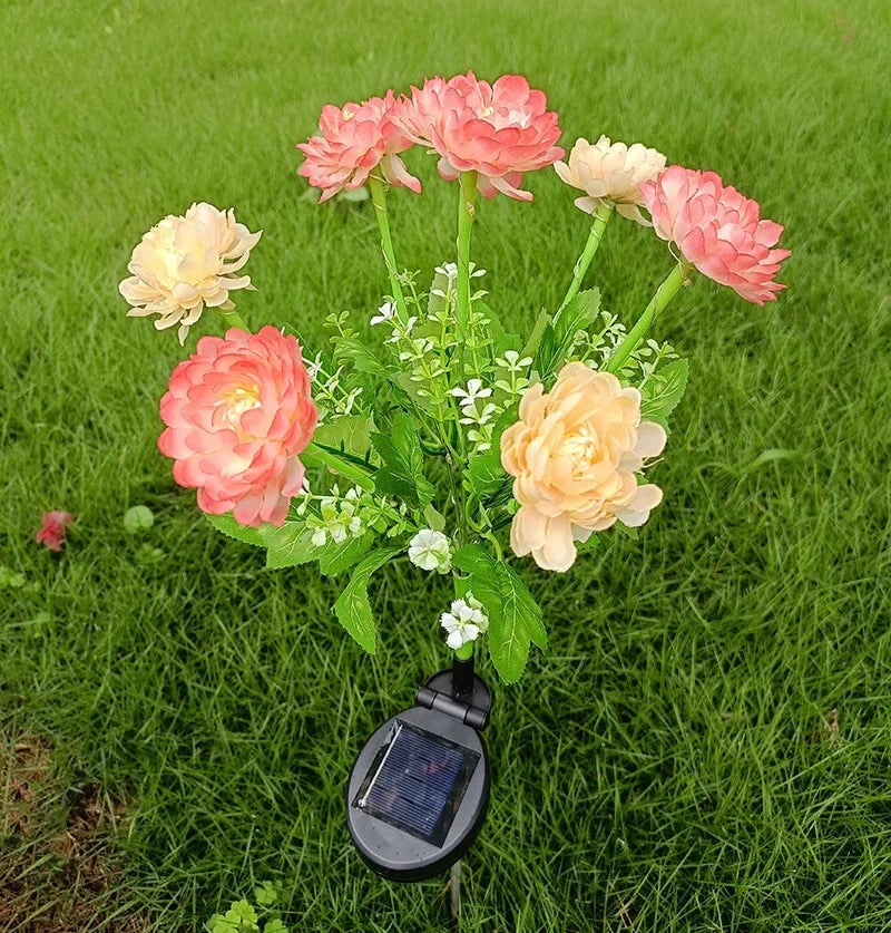 Solar LED Lotus Flower Garden Lights Waterproof Outdoor Patio Decor