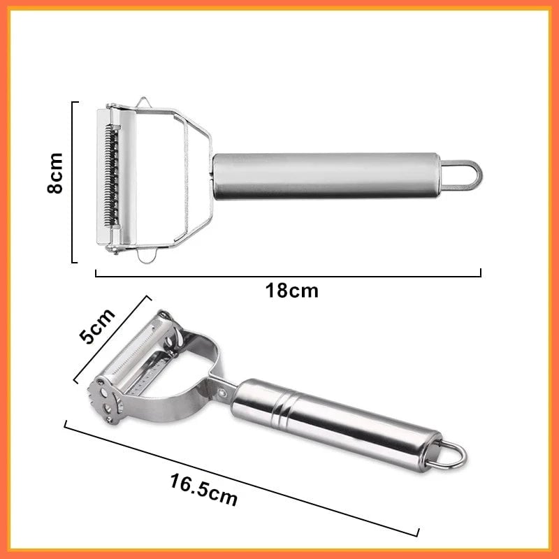 Stainless Steel Double Head Vegetable Peeler Melon Fruit Planer