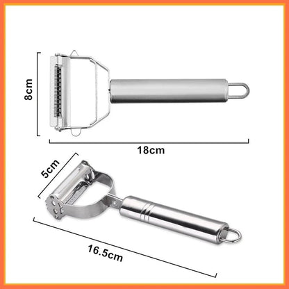 Stainless Steel Double Head Vegetable Peeler Melon Fruit Planer