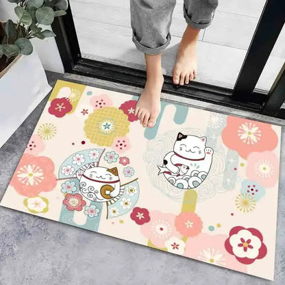 Super Absorbent Anti-Slip Door Mat - Modern Bathroom Floor Carpet