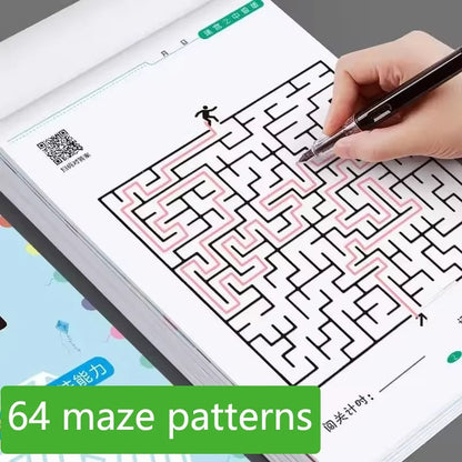 64 Maze Challenge Game Book - Concentration Training Puzzle for Kids