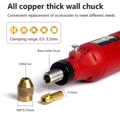 USB Cordless Rotary Tool Kit 24PCS Engraving Pen Drill Jewelry Metal