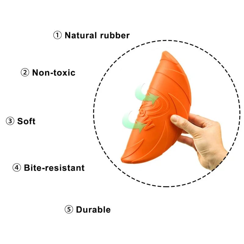 Silicone Flying Disc Dog Training Toy - Outdoor Interactive Pet Play
