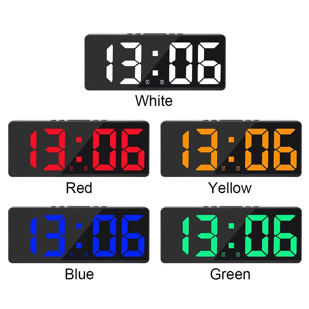 LED Digital Alarm Clock with Temperature Display & Backlight