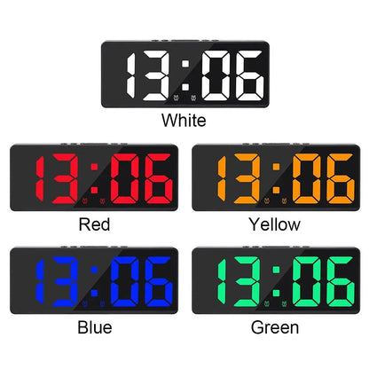 LED Digital Alarm Clock with Temperature Display & Backlight