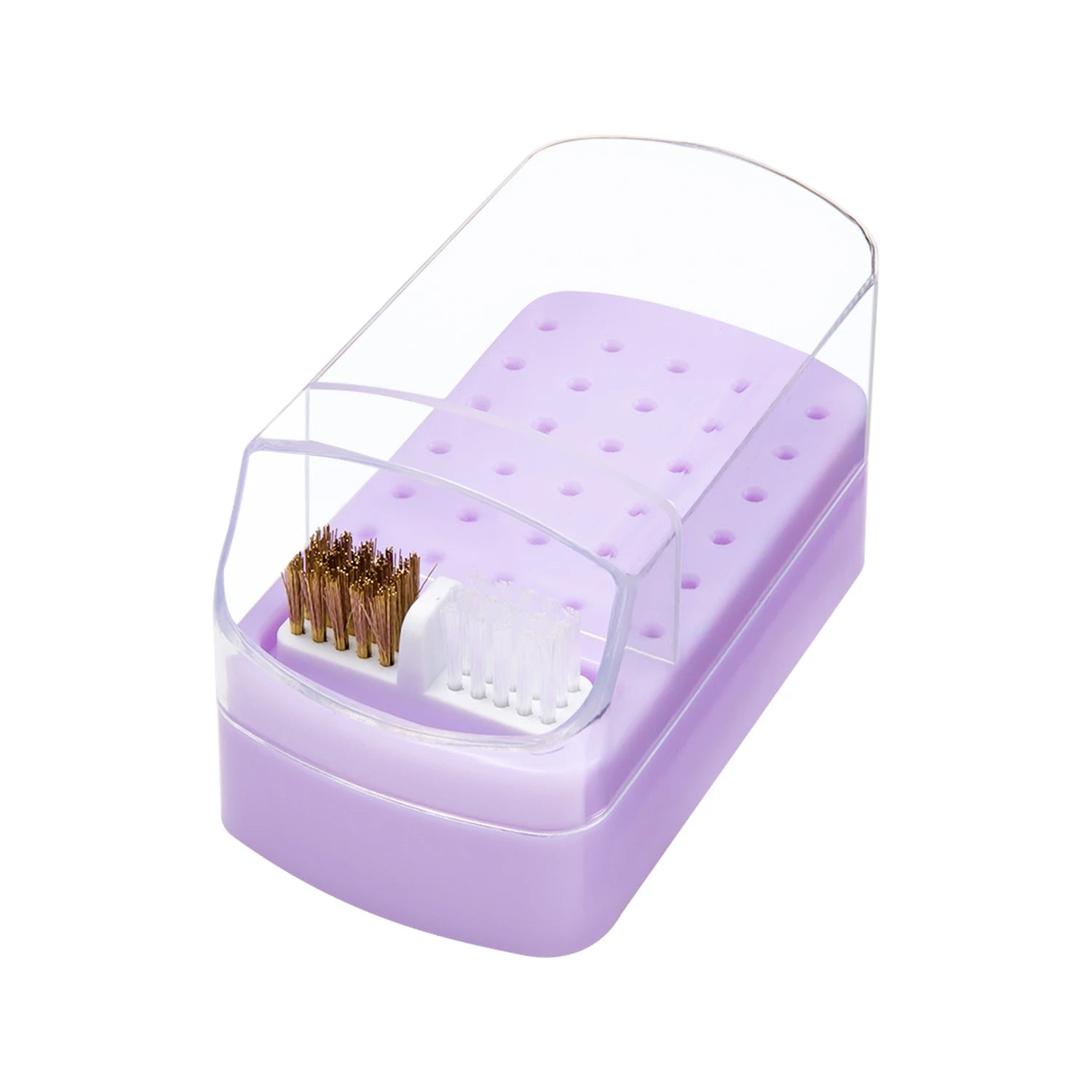 30 Slot Acrylic Nail Drill Bits Organizer Box Dustproof Storage
