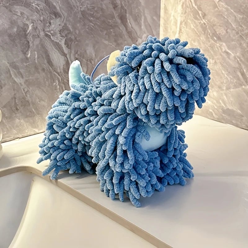 Wall Mount Puppy Shaped Hand Towel - Kitchen Bathroom Absorbent