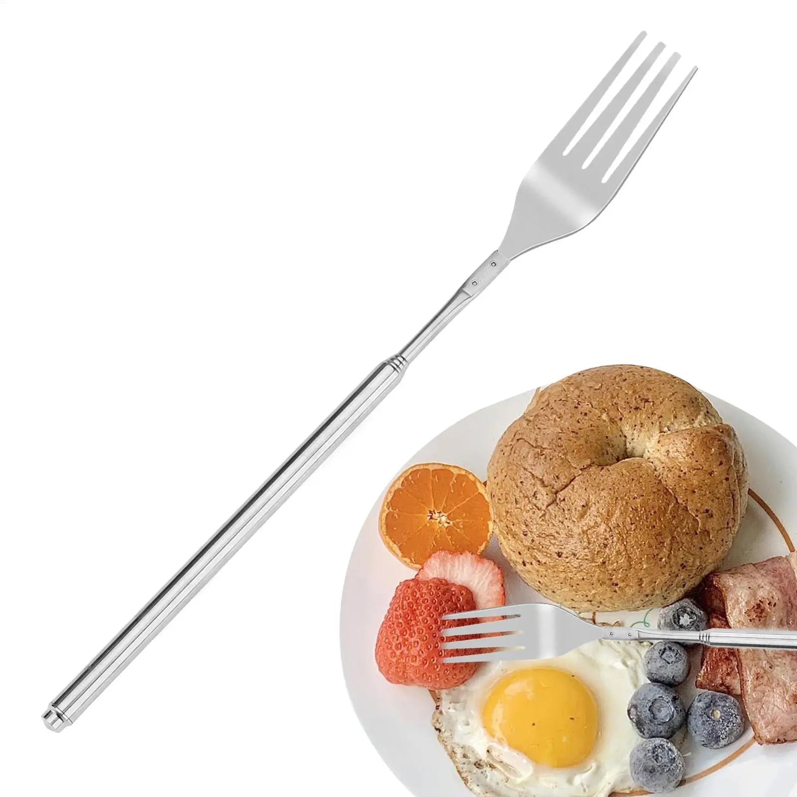 Extendable Non-Slip Fork - Portable Retractable Tableware