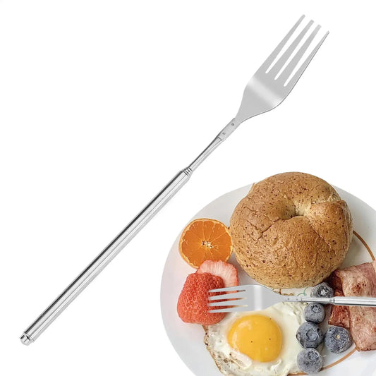 Extendable Non-Slip Fork - Portable Retractable Tableware