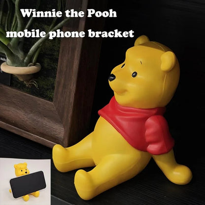 Pooh Bear Phone Stand Desktop Holder Cartoon Doll Design Gift
