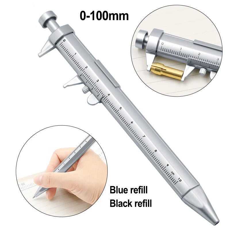 Multifunction Caliper Pen 0.5mm - Vernier Measuring Tool Ballpoint