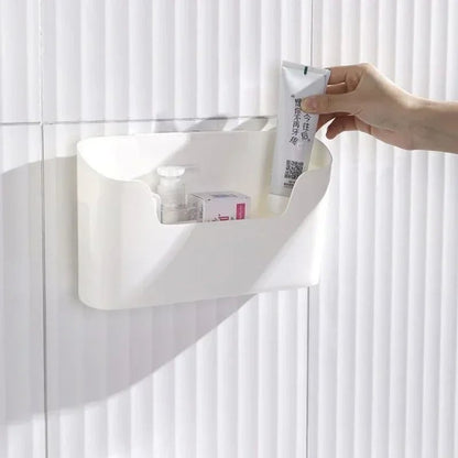 Wall-Mounted Adhesive Storage Rack Multifunctional Cabinet Organizer