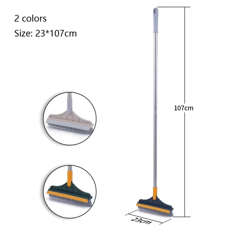 Long Handle Bathroom Floor Brush - Tile Grout & Seam Cleaning Tool