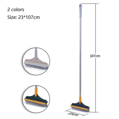 Long Handle Bathroom Floor Brush - Tile Grout & Seam Cleaning Tool