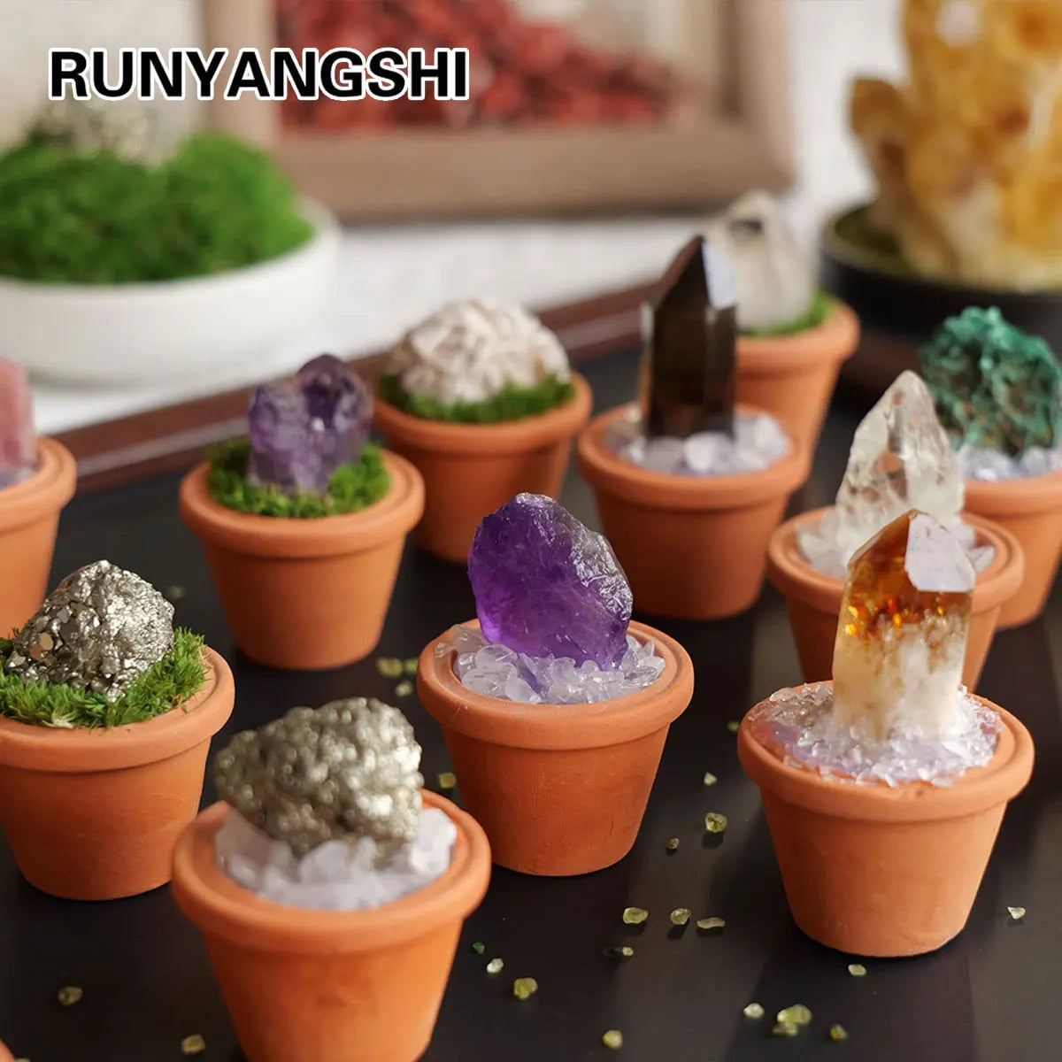 Natural Amethyst Quartz Crystal Stones - Healing Gemstones Feng Shui
